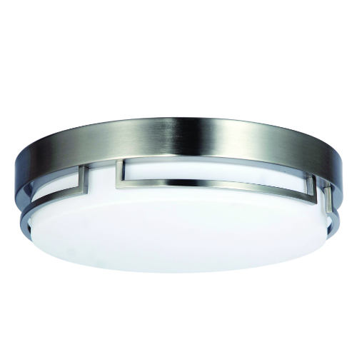 Mission LED Medium Matte Chrome Flush Mount