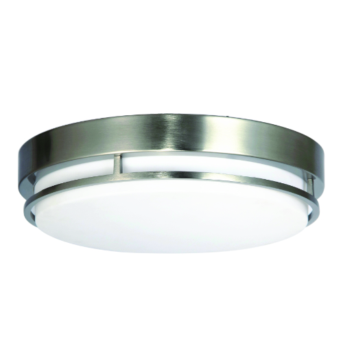 Framed Transitional LED Medium Chrome Flush Mount