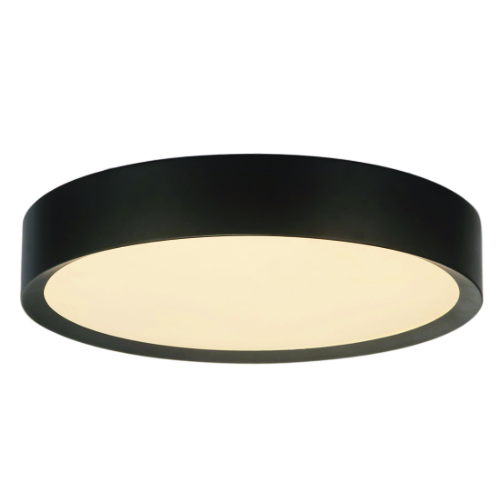 Modern Slim LED Medium Matte Black Flush Mount