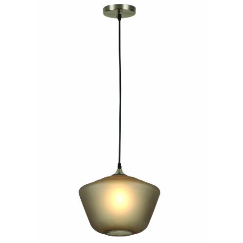 Frosted Glass Schoolhouse Mini-Pendant