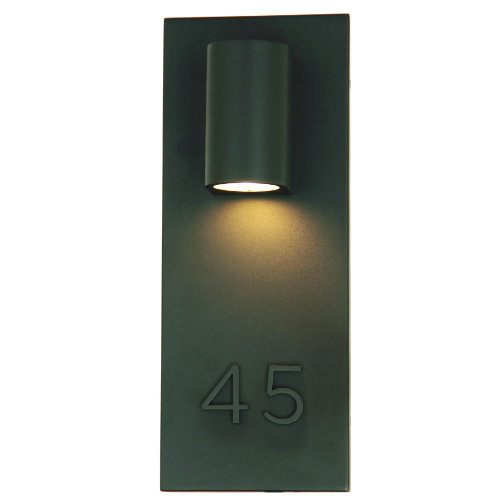 Matte Black LED Number Wall Light
