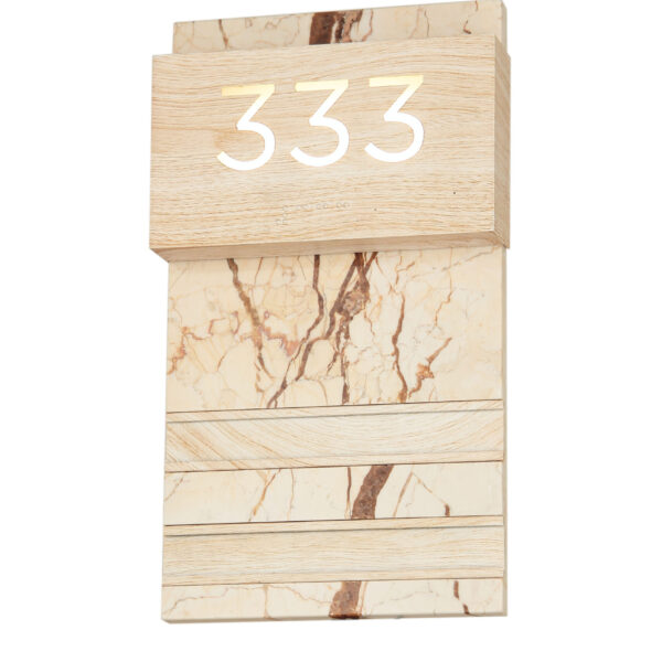 Marble LED Number Wall Light